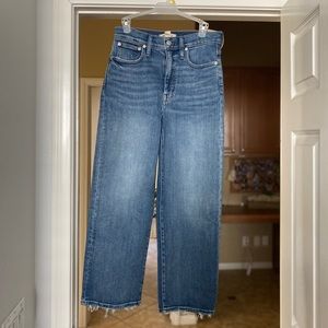 Madewell slim wide-leg crop jeans
